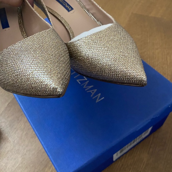 Stuart Weitzman Leigh 70 Platinum Noir Pumps - Picture 6 of 11